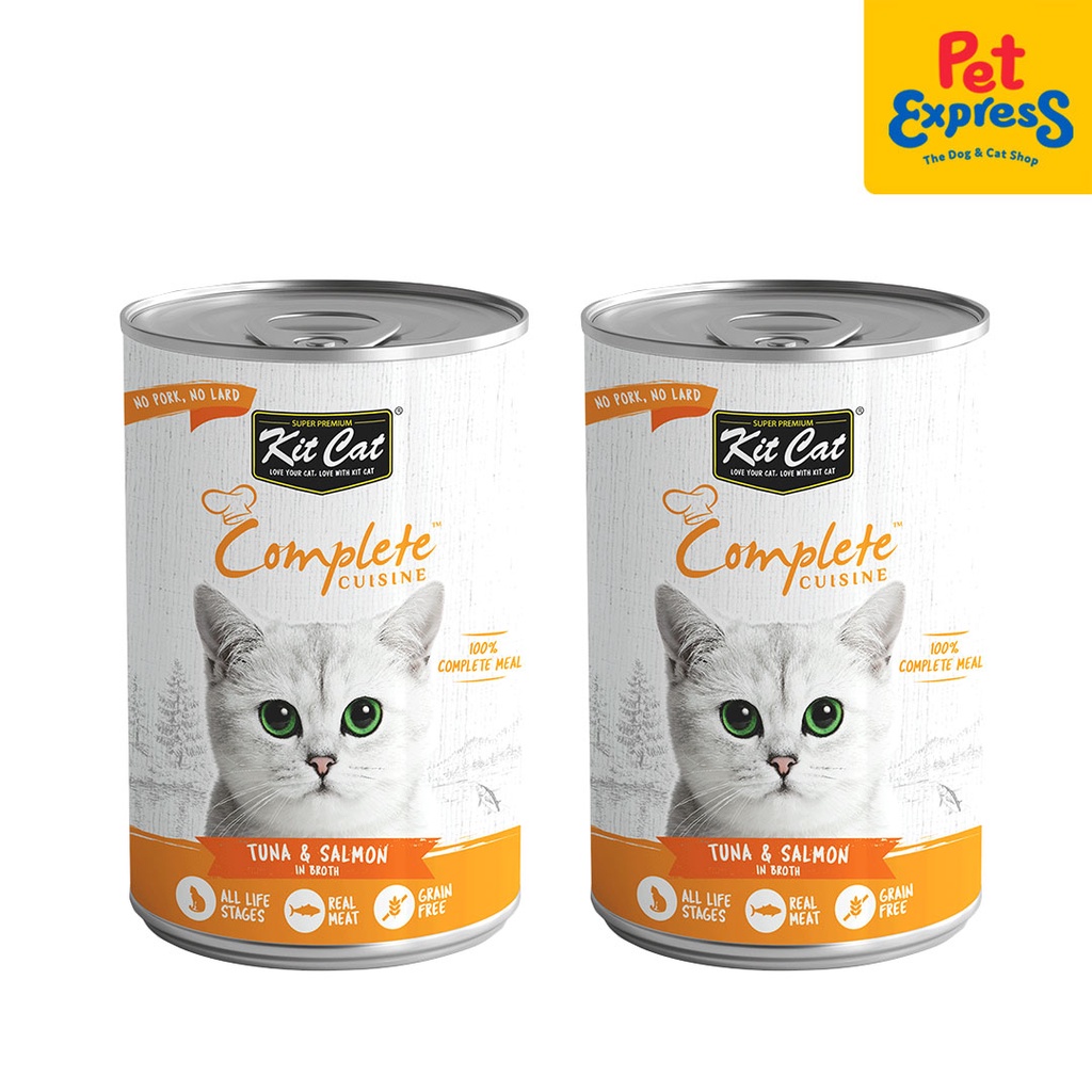 Kit Cat Complete Cuisine Tuna and Salmon in Broth Wet Cat Food 150g (2 ...