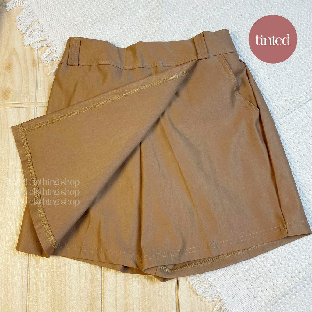 OOTD Trendy Belt Loop Side Pocket Skort Shopee Philippines
