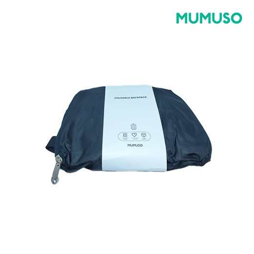 MUMUSO Foldable Backpack (Black) | Shopee Philippines