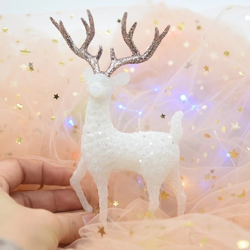 Cute Elegant Crystal Deer Animals Craft Decoration for Home Ornaments