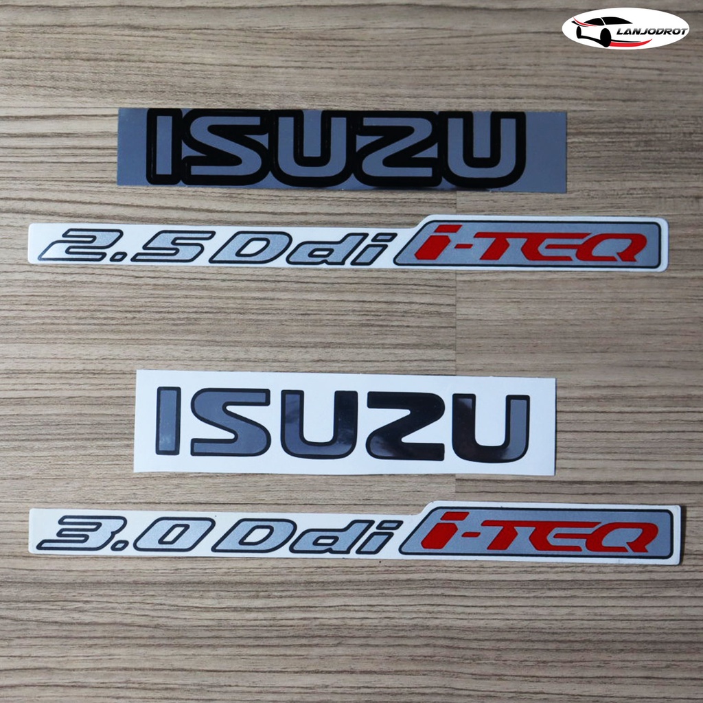 Sticker ISUZU 2.5 Ddi i-TEQ/3.0 Red Attached To The Rear Cover For ...