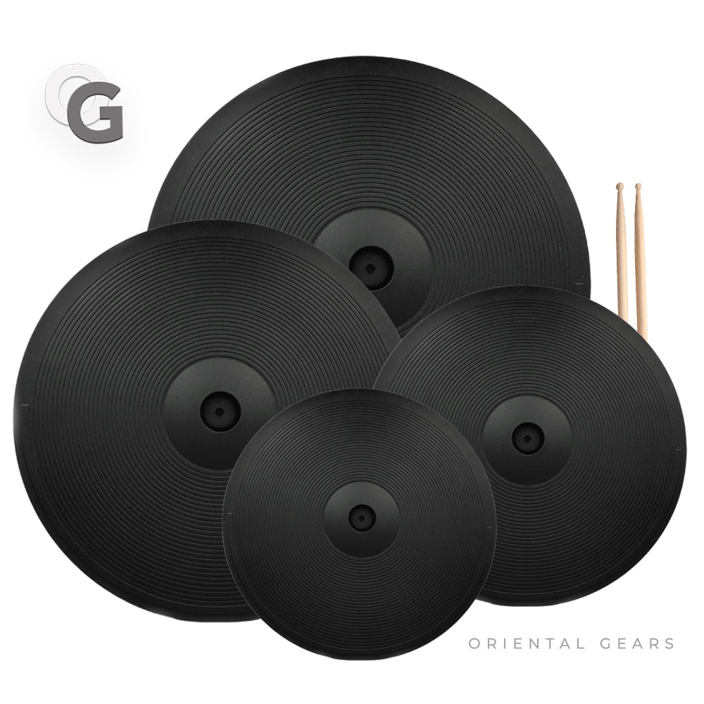 Quality Electronic Drum Cymbals Triple / Dual Zone Rubber by ORIENTAL