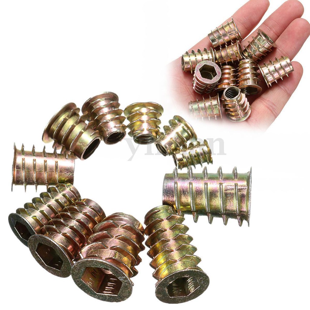 Type D Hex Drive Screw In Threaded Insert Bushings For Wood | Shopee ...