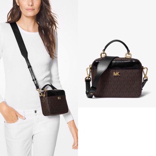 Michael Kors MK Camera Bag Mini Mott Crossbody Top Handle Shopee