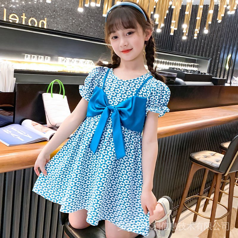 Girls Dress 6 Girls Round Neck Short Sleeve College Dress 8 Girls ...