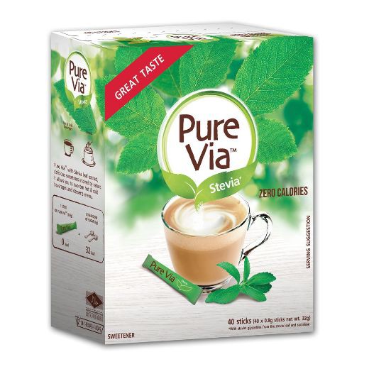 Pure Via - Stevia 40 Sticks