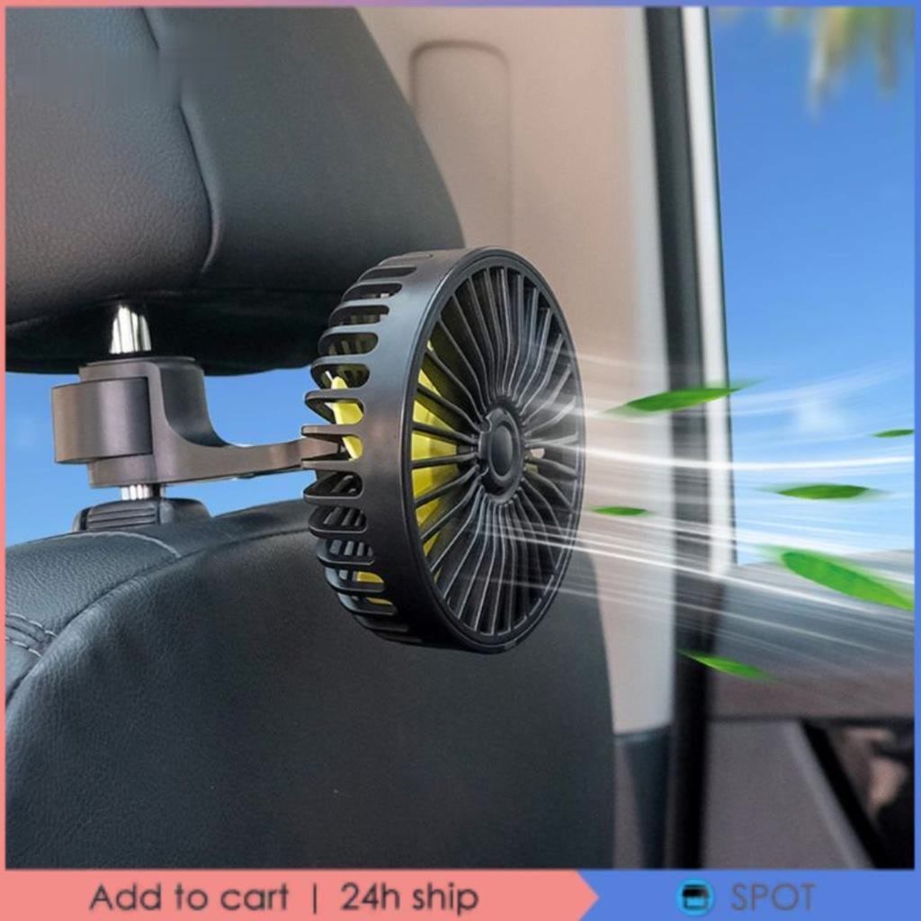 ReadyStock Car Fan Back Rear Seat Headrest 3 Speed USB Fan Air Cooling ...