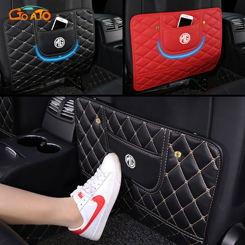 Car Seat Back Anti Kick Pad Universal Leather Auto Seat Back Protector Cover Storage Pocket For MG ZS RX5 MG5 MG6 Shopee Philippines