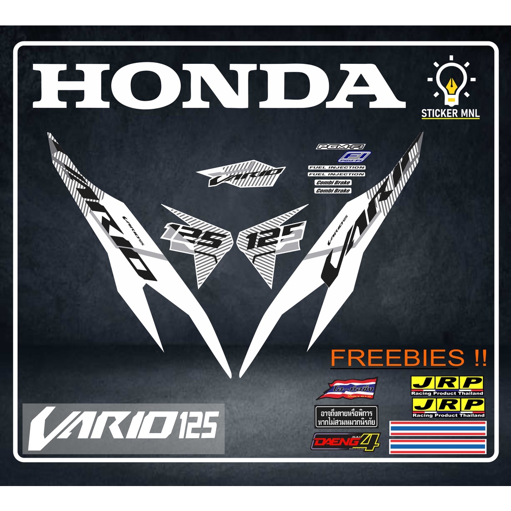 Honda 125 Vario Decals V2 Shopee Philippines