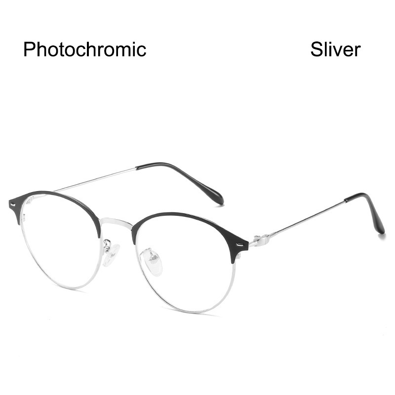 Anti radiation Photochromic eye glasses for women men replaceable lens ...