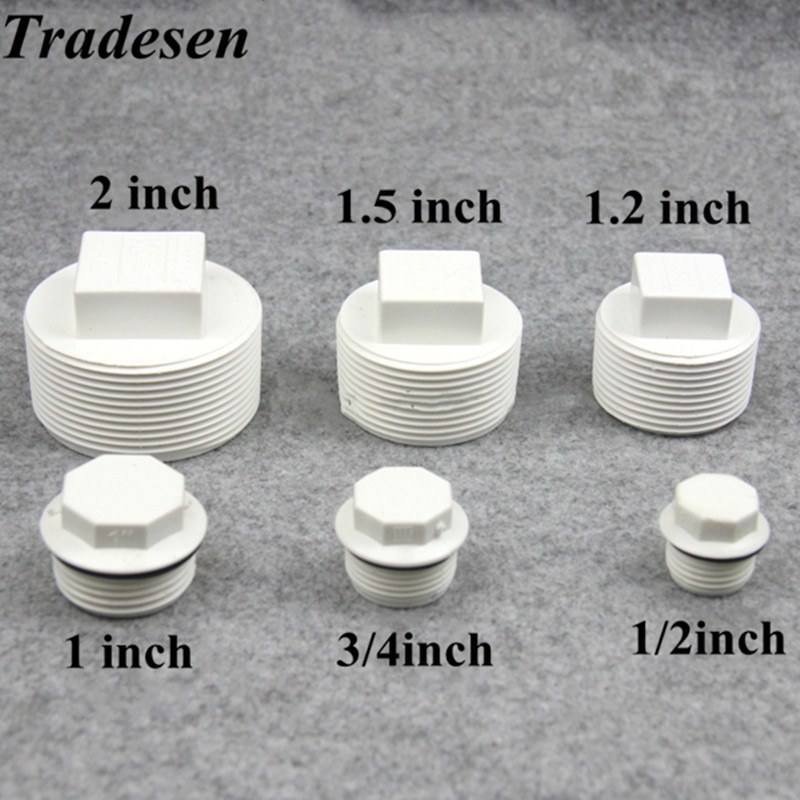 1pcs 1/2Inch~2 Inch male thread Plug PVC Pipe standard Screw Plug Pipe ...