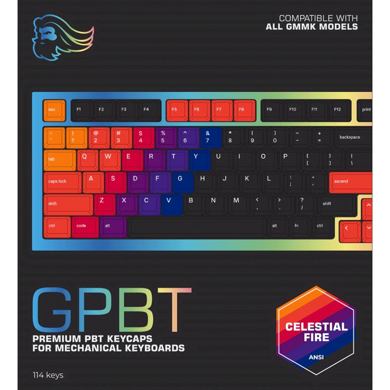 Glorious Premium PBT Keycaps Celestial Fire | Shopee Philippines