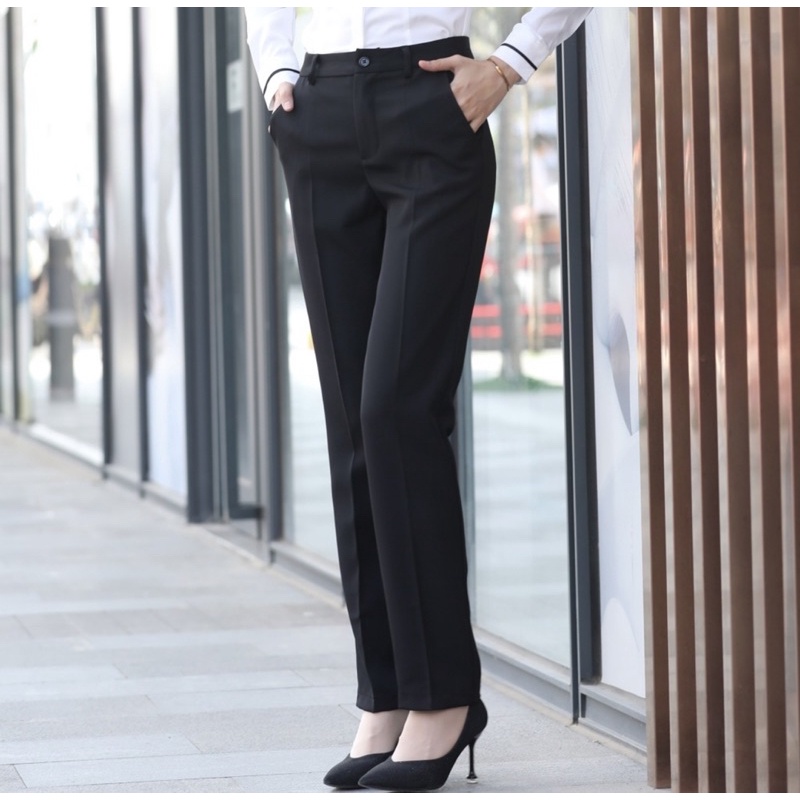 Office slacks pants for women ladies black pants for work school ...