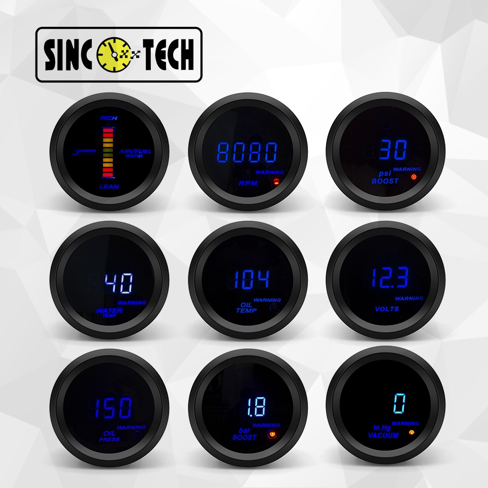52mm Sinco Tech 611 Series Car Motor Gauge Auto Mobile Water temp Oil