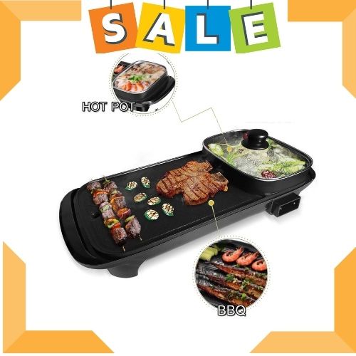 2 in 1 electric samgyupsal BBQ grill and hotpot for shabu shabu etc