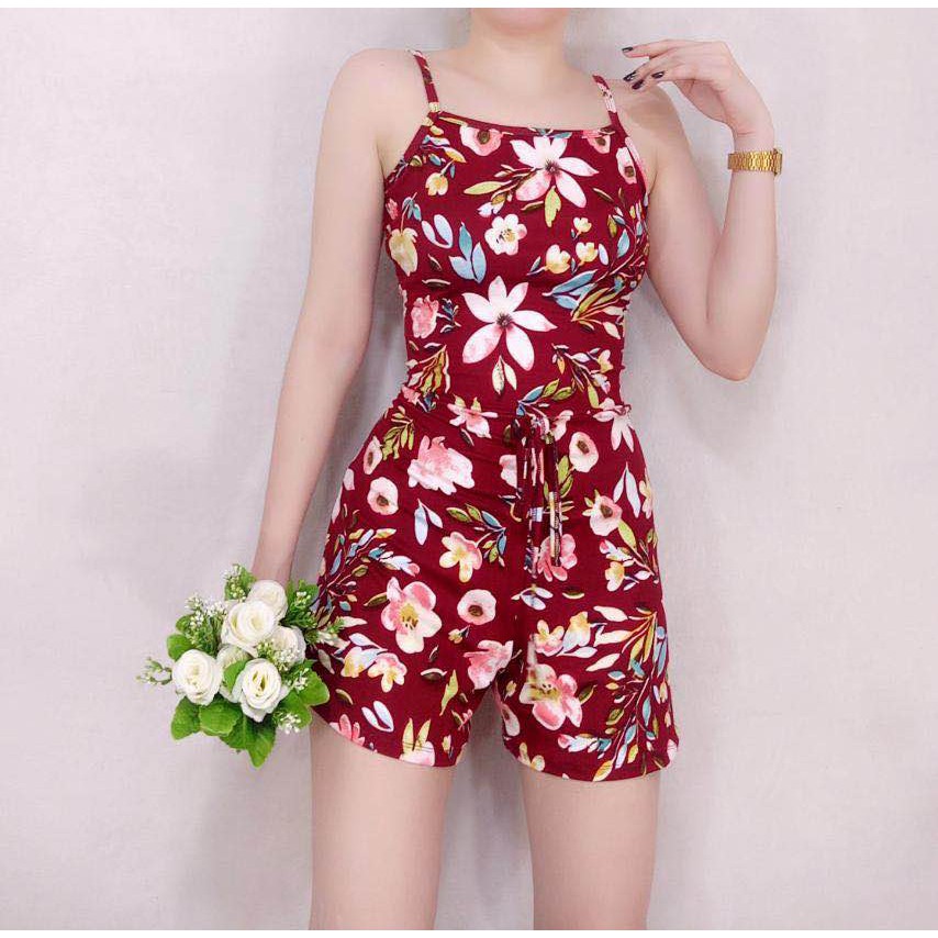 korean fashion boho women sleeveless summer sexy floral jumpshort (CS) new  attire | Shopee Philippines