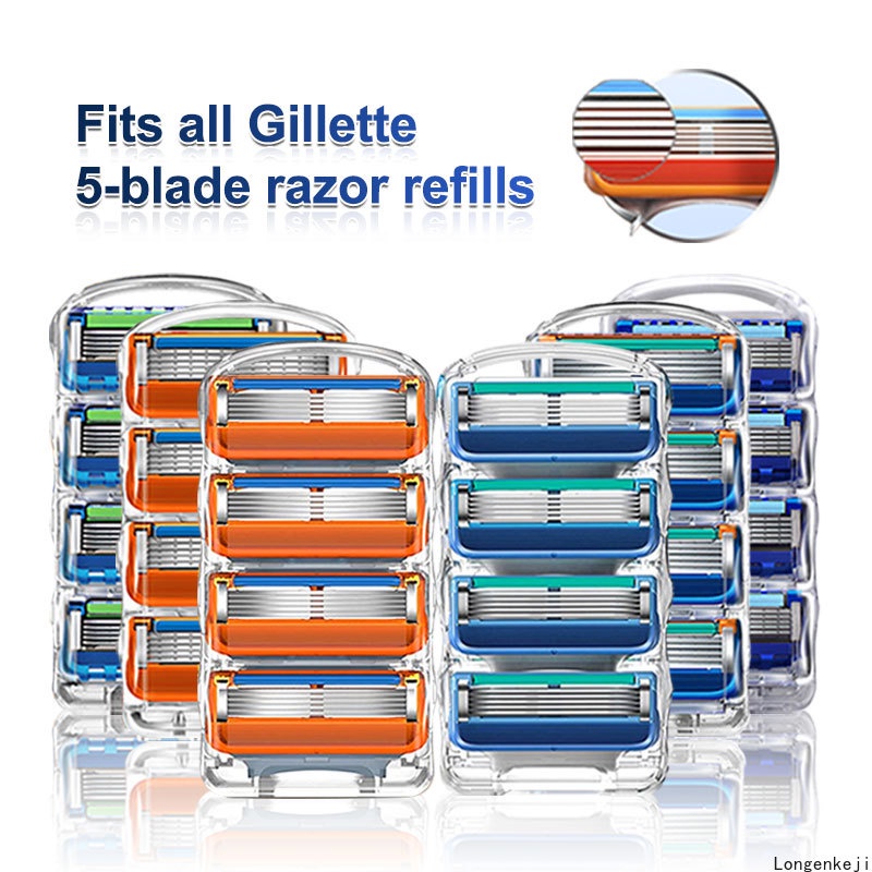 Razor Blades / Fits Gillette Fusion 5 High Quality Manual Shaver Heads ...