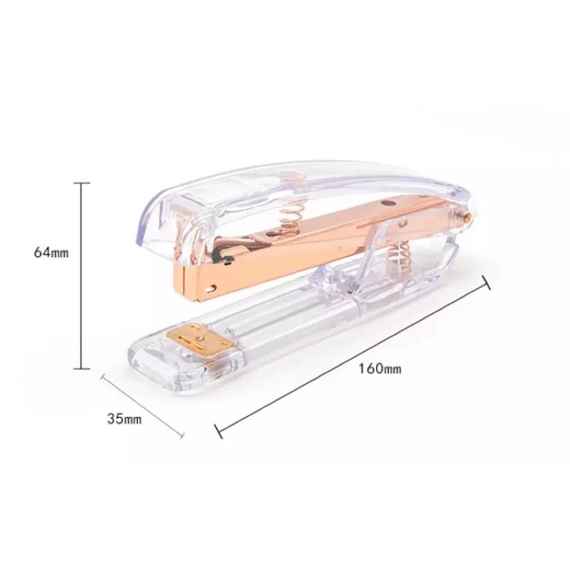 Aesthetic Transparent Rosegold Stapler | Shopee Philippines