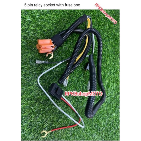 Motorcycle Horn Relay Socket 5 Pin Relay with Socket Fuse Box Shopee Philippines