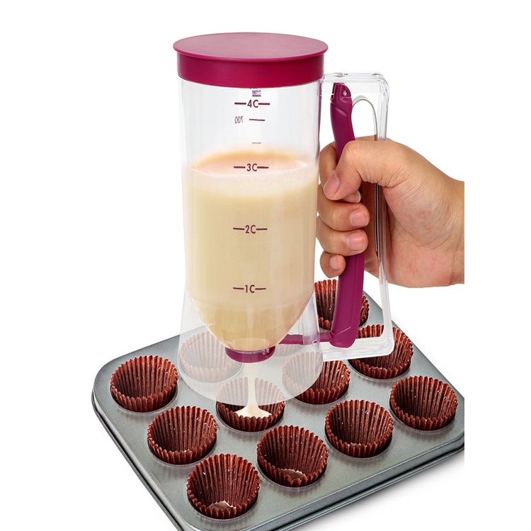 Manual Batter Dispenser with Scale Batter Mixer Bottle Cupcake Pancake