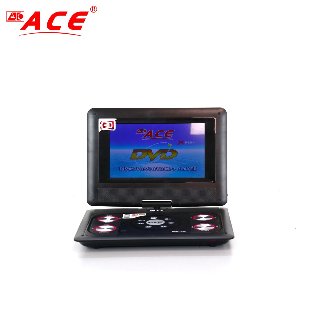 ACE HPD-1308 Portable Rotate DVD Player with Games and 3D | Shopee  Philippines