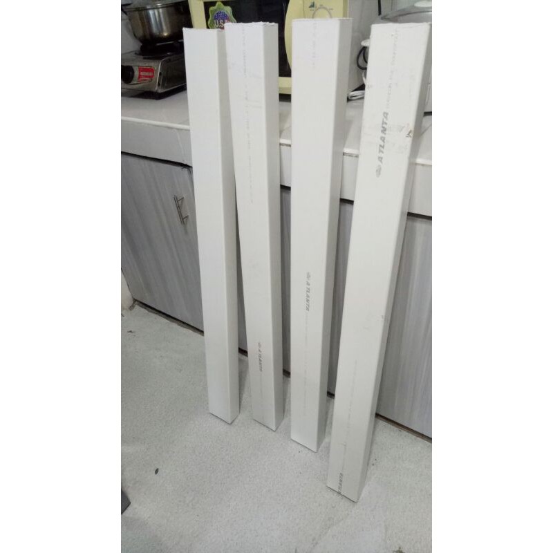 PVC tubular downspout white for hydroponics use. 2.5X4inches 4feet