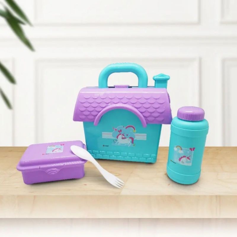 Best Selling!!! Unicorn School Box Lunch Package Lunch Box & Drink