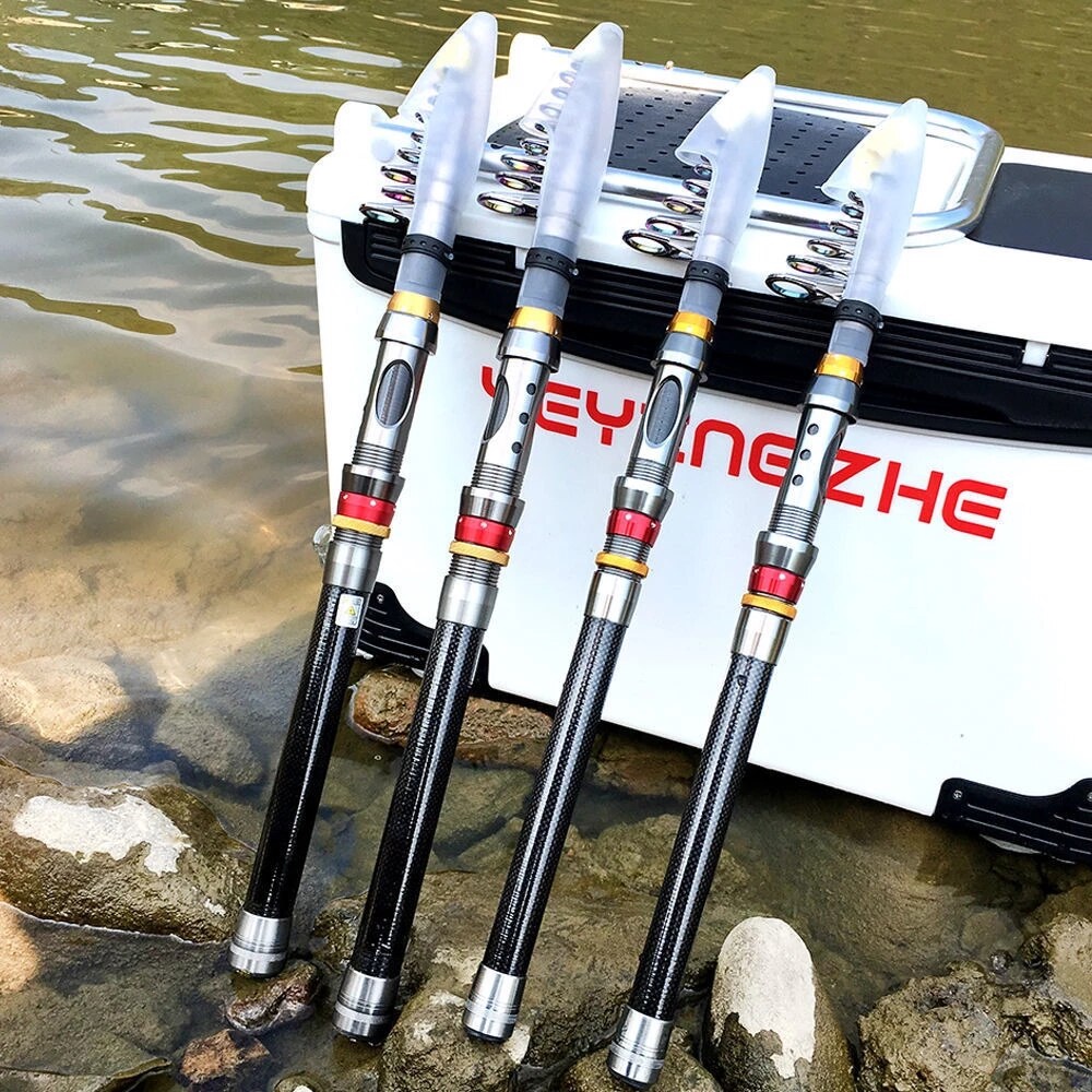 Short Segment CARBON Antenna Fishing Rod 5-6 Segment Telescopic Antenna ...