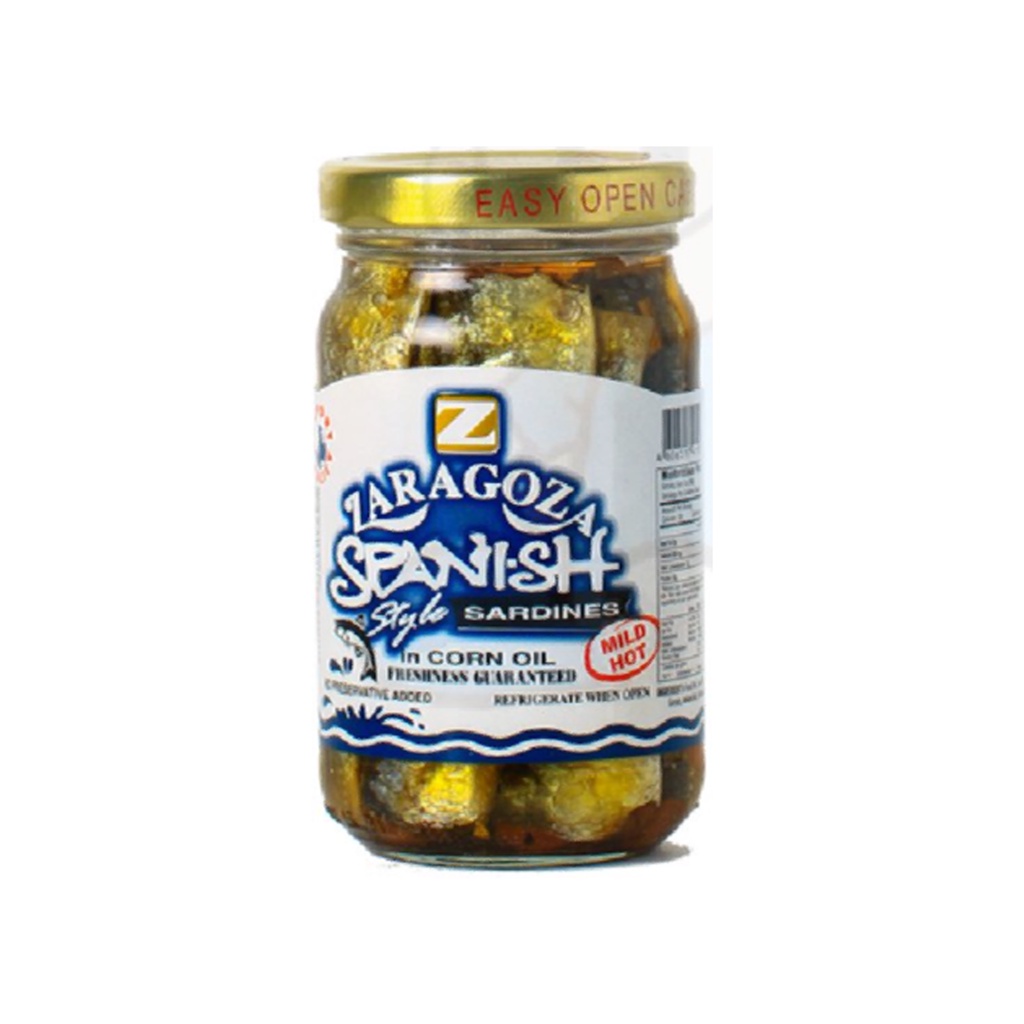 Zaragoza Spanish Sardines in Corn Oil Mild Hot 220g Shopee Philippines