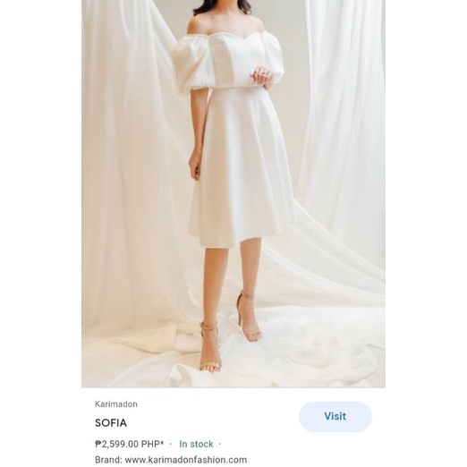 Civil Wedding Dress KARIMADON Sofia Shopee Philippines