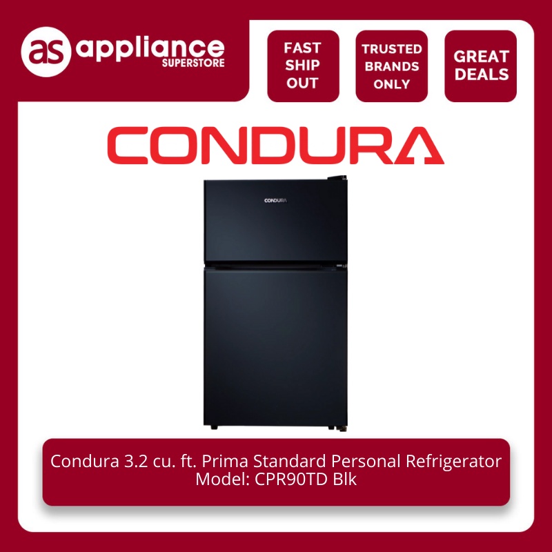 Condura 3.2 cu. ft. Prima Standard Personal Refrigerator CPR90TD Blk Shopee Philippines