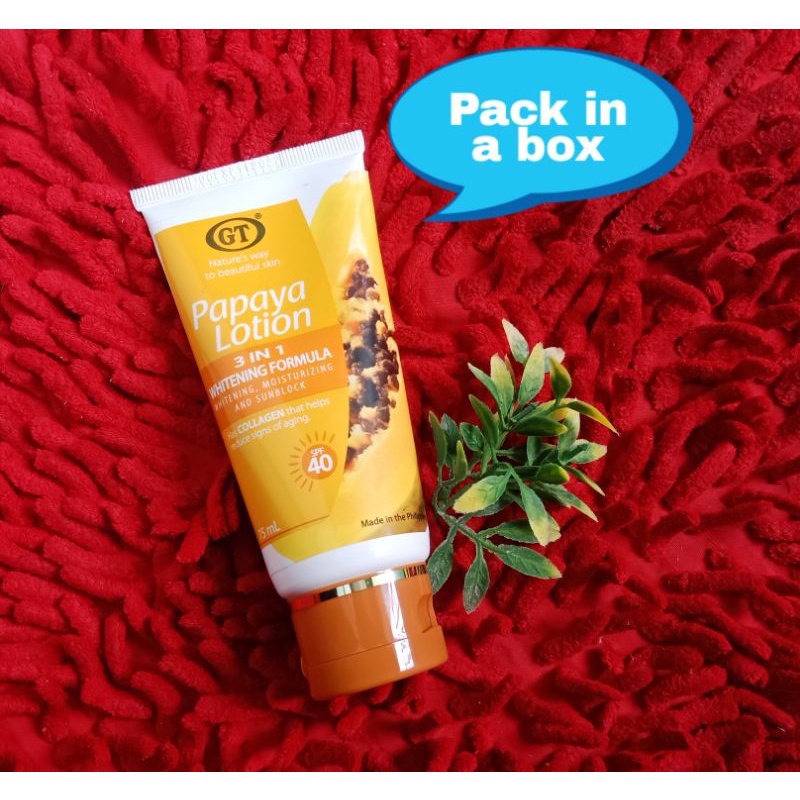 ORIGINAL - GT Papaya Lotion with COLLAGEN,Sunblock SPF40 and other