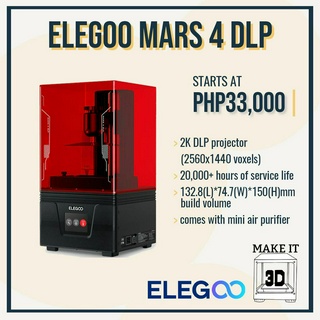 ELEGOO Mars 4 DLP 3D Printer with 132.8*74.7*150mm printing size Light