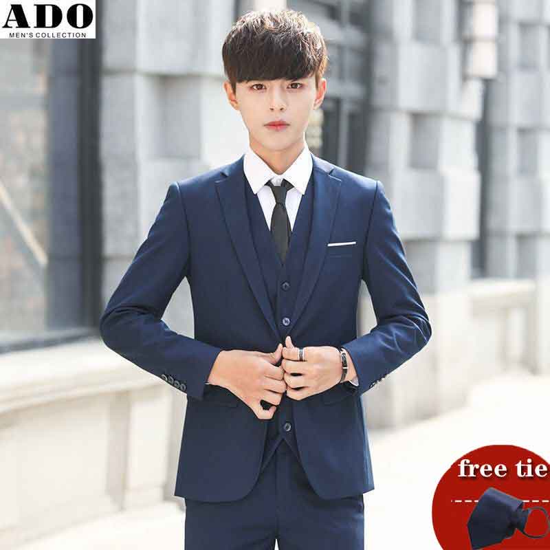 Suit Men's Three-Piece Suit Business Professional Formal Wear Suit Men ...