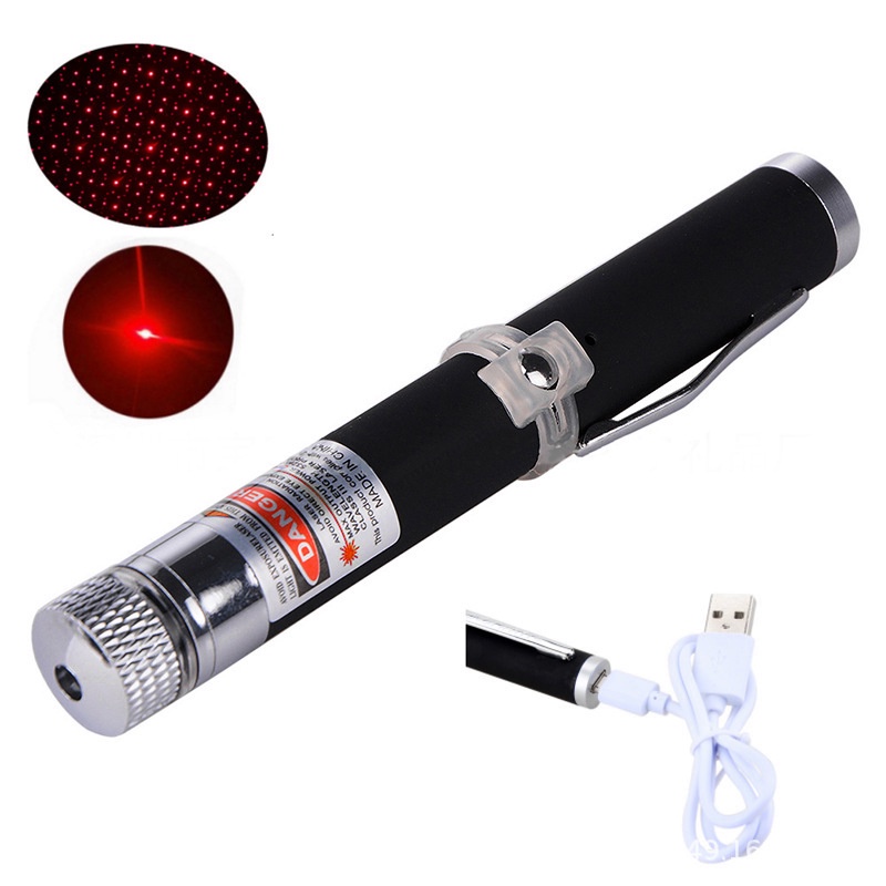 Usb 711 Gypsophila Charging Style Green Light Red Laser Indicator Pen 