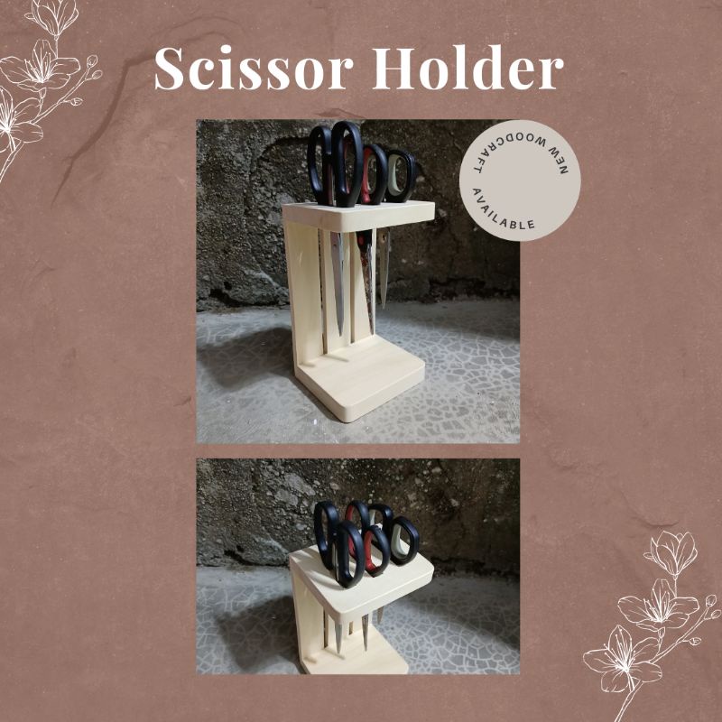Scissor Holder /Wooden Scissor Holder / Scissor Organizer / Scissor