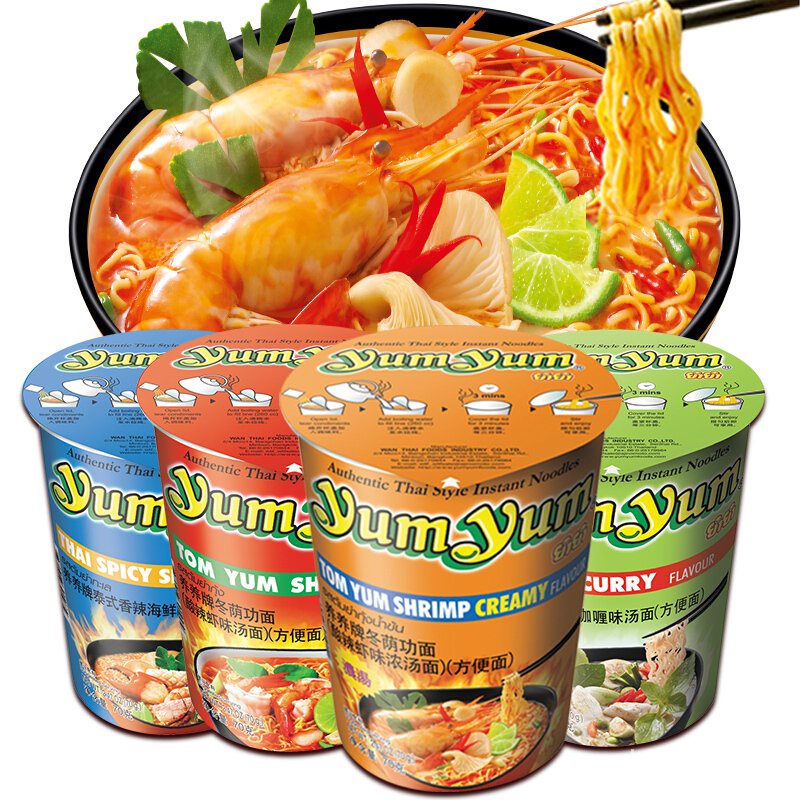 Thailand Imported Yumyum Instant Noodles,70g*10bags/lot,Mixed