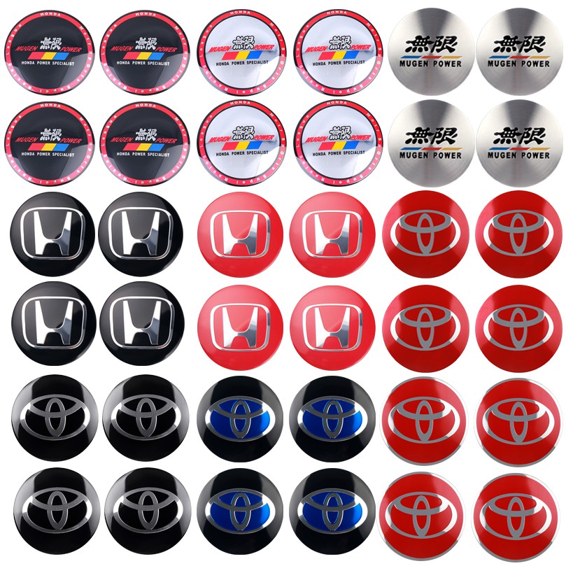 COD 4PCS Toyota Car Wheel Center Hub Cap Sticker Auto Tire Emblem Badge