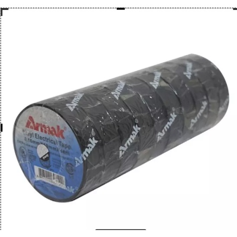 Armak Set Of 10 Vinyl Electrical Tape 0.16mm X 19mm X 16m BLACK ...