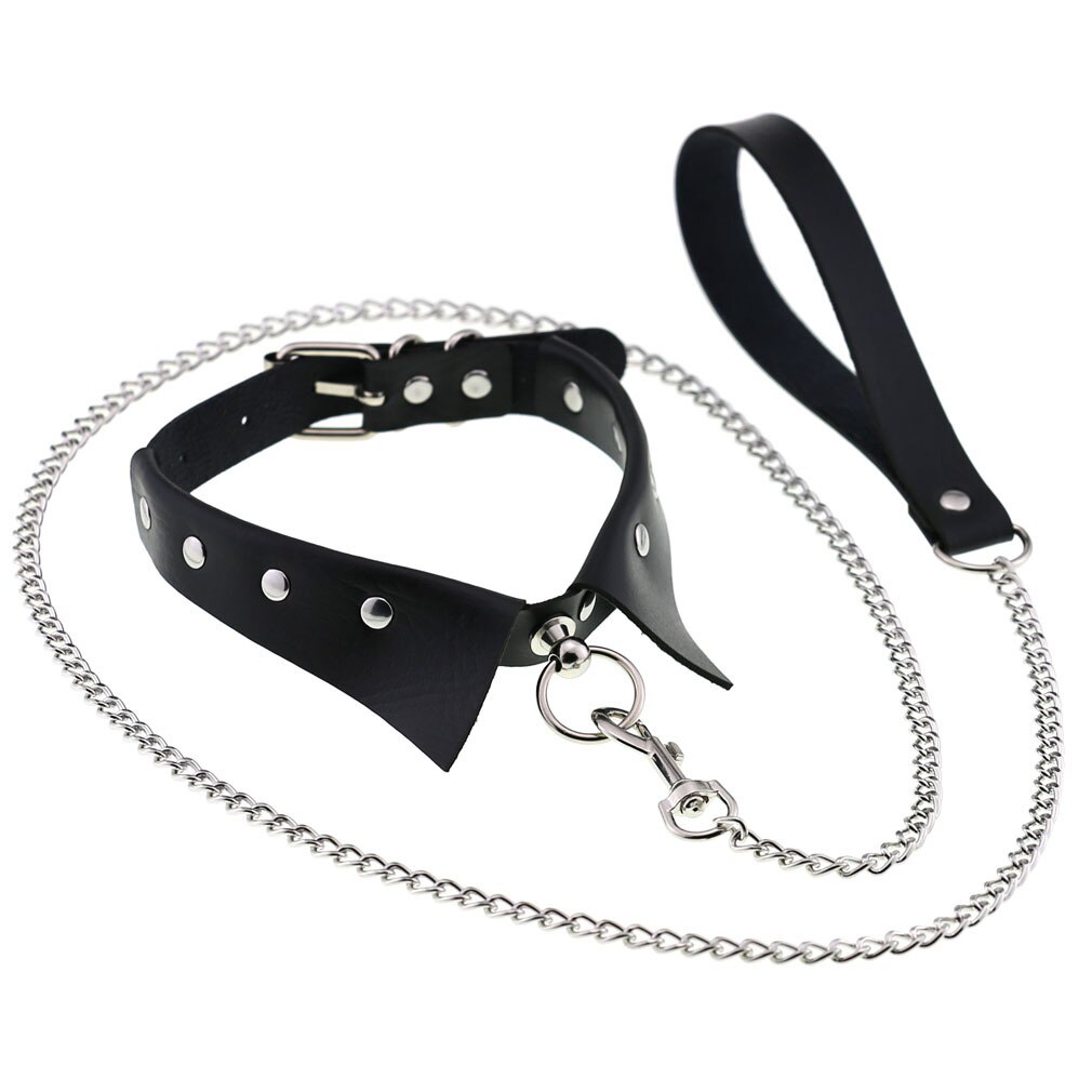 KMVEXO Sexy Punk Choker Collar Shape Leather Choker Bondage Cosplay Go –  strappz