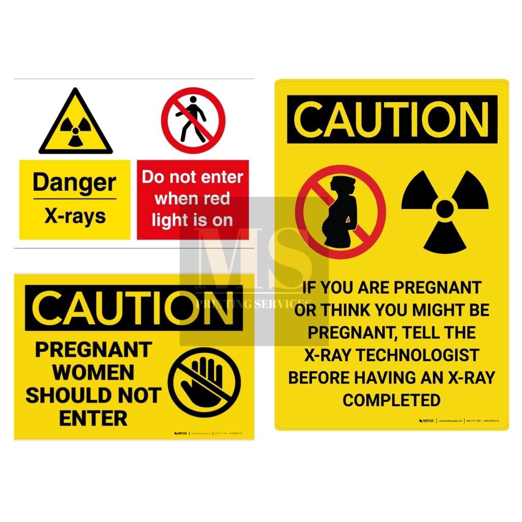 XRay Room Signages (Laminated Signage and Waterproof Vinyl Sticker A4