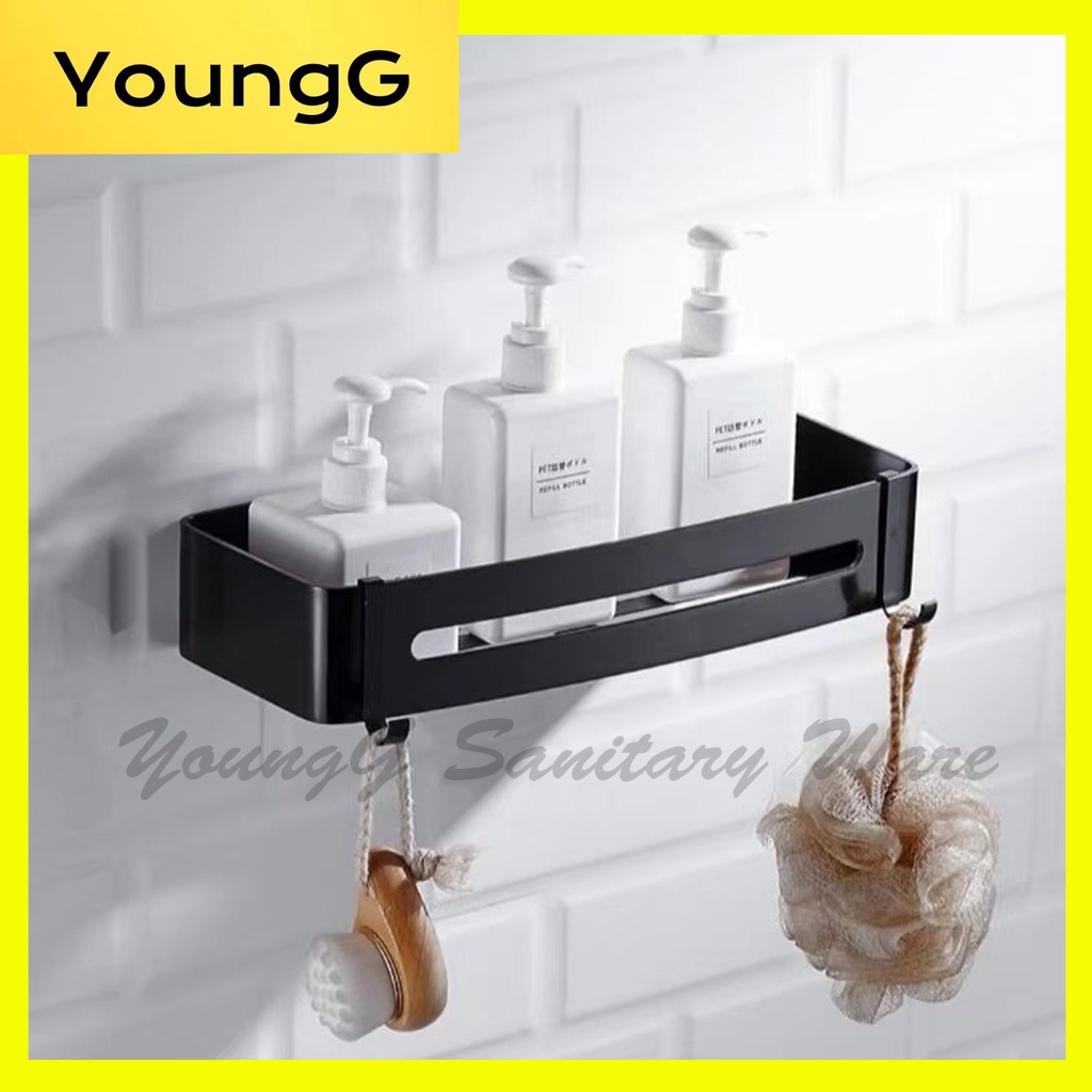Aluminum Bathroom Storage Rack Bathroom Corner Rack Punch Free ...