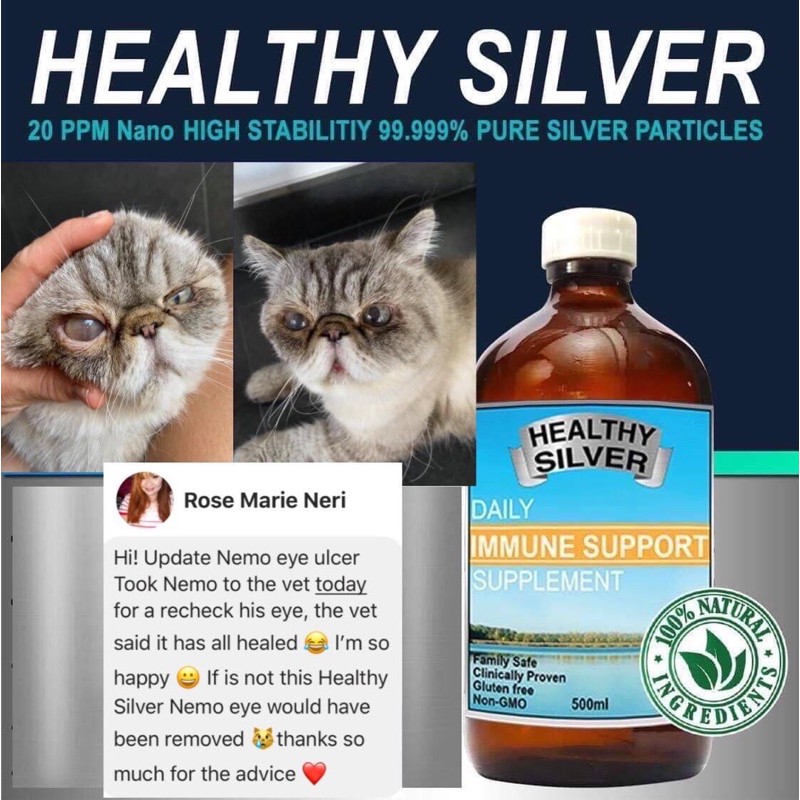 Healthy Silver 250ml Colloidal Nano Silver for Pet s Immunity