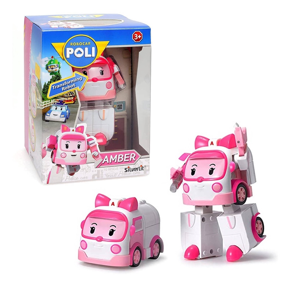 Robocar POLI Amber Transforming Robo 4 Robo Car Poly Amber