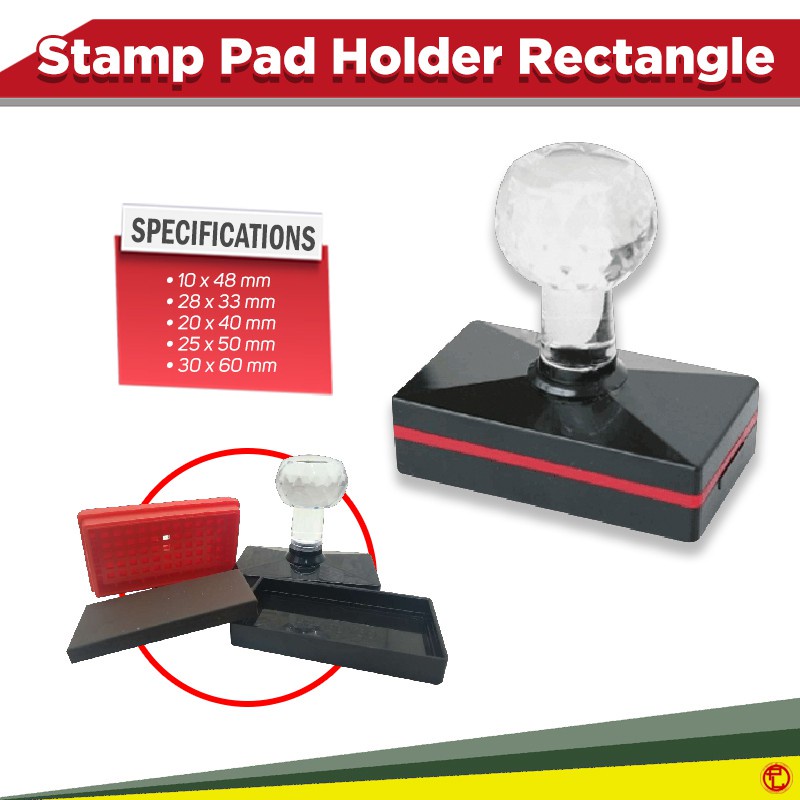 secureRectangle Printable Photosensitive Crystal Rubber Stamp Pad and