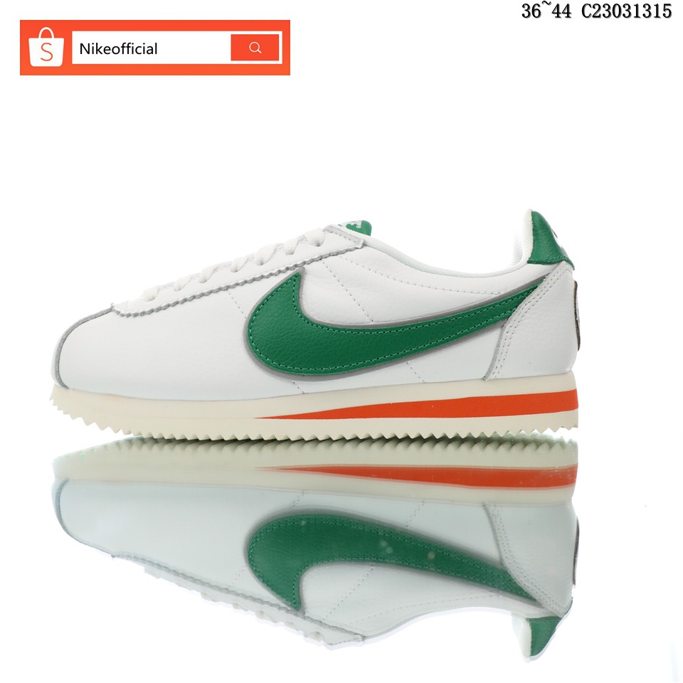 100 Original Nike Classic Cortez Nylon White Forrest Gump Two Layer Sneaker Shoes For Men Women Shopee Philippines