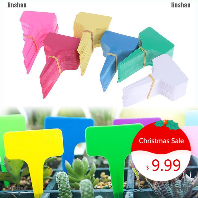 linshan. 100Pcs Plant Tags TType Garden Nursery Label Plastic Plant