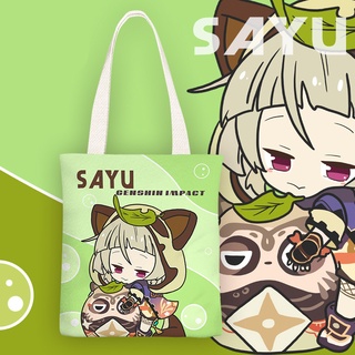 Genshin impact canvas bag with Zipper bag genshin impact bag cute style ...