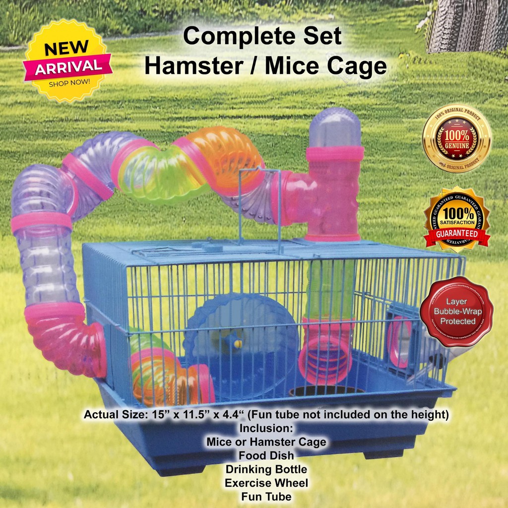 Hamster Cage with Play Tube Toy House Complete Set (HOT ITEM) Shopee