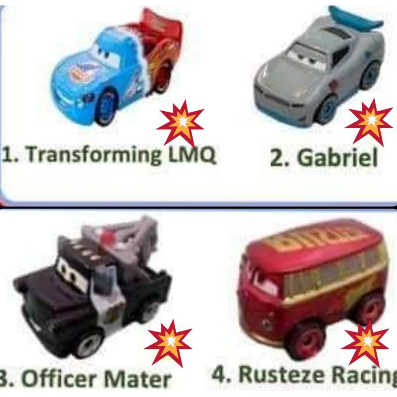 Disney Pixar Cars Mini Racers 2021 Series 1 Fillmore McQueen Mater ...